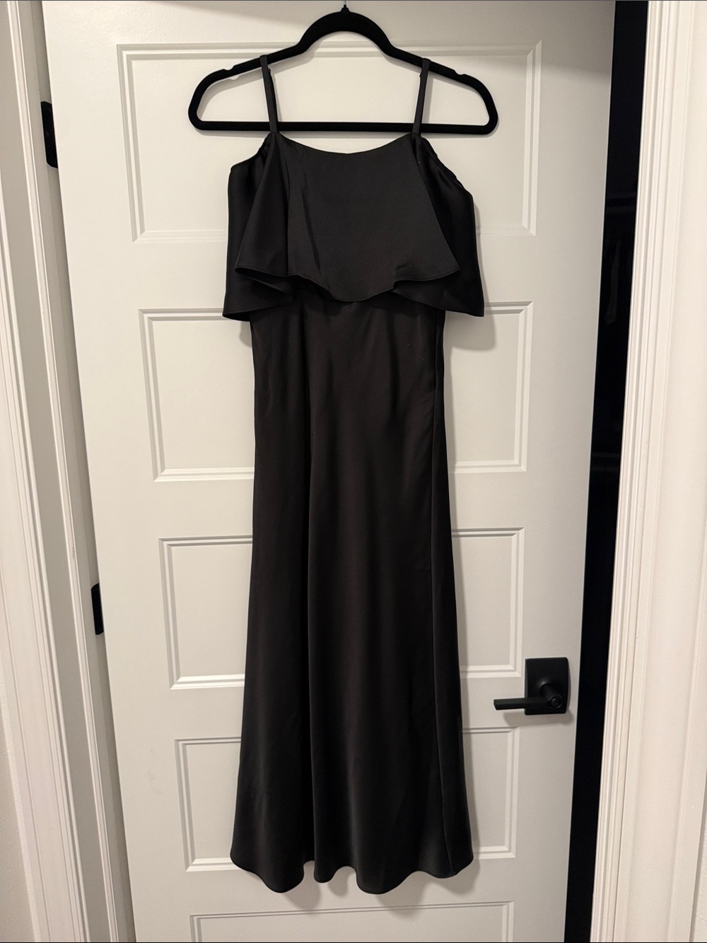 Revelry Black Ruffle Maxi Dress